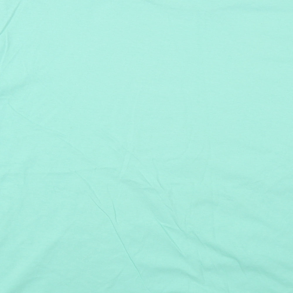 Dunnes Stores Mens Green Cotton T-Shirt Size 2XL Crew Neck