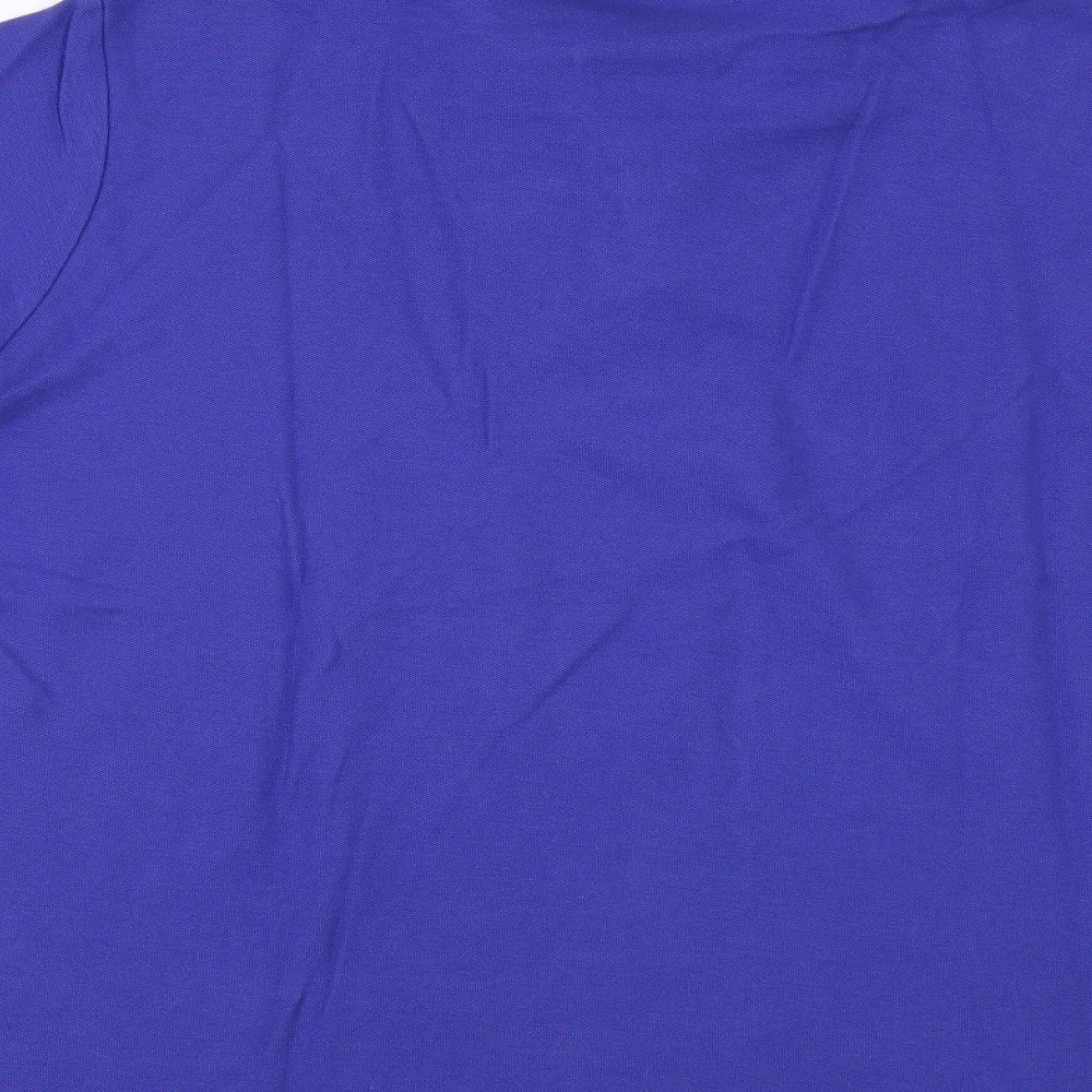 Isle Womens Blue Cotton Basic Polo Size XL Collared