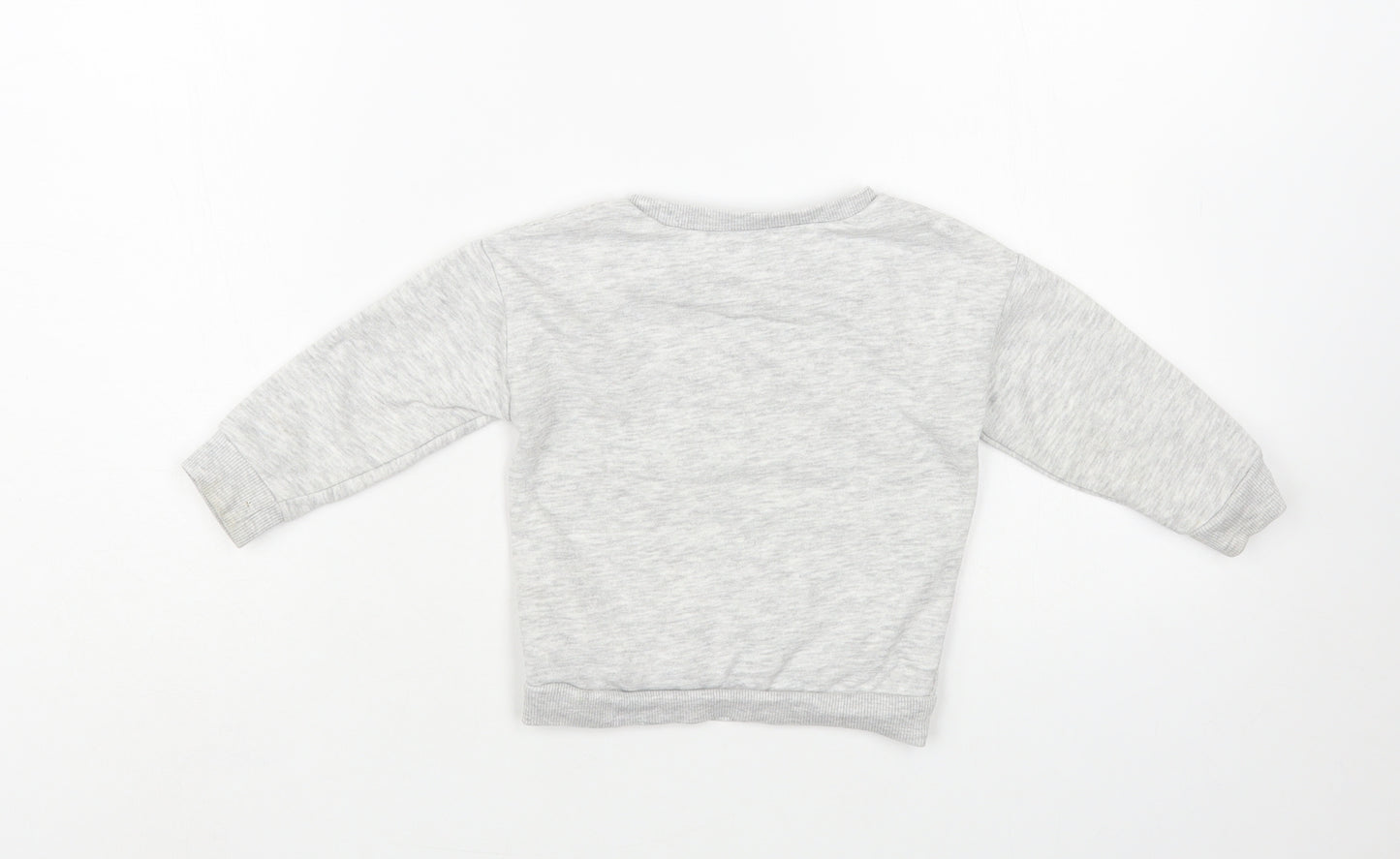 Dunnes Stores Baby Grey Cotton Pullover Jumper Size 12-18 Months Pullover - Dino