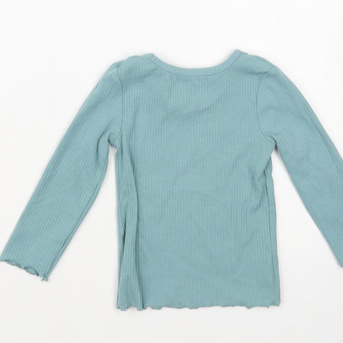 Dunnes Stores Baby Green Cotton Basic T-Shirt Size 12 Months Crew Neck Pullover
