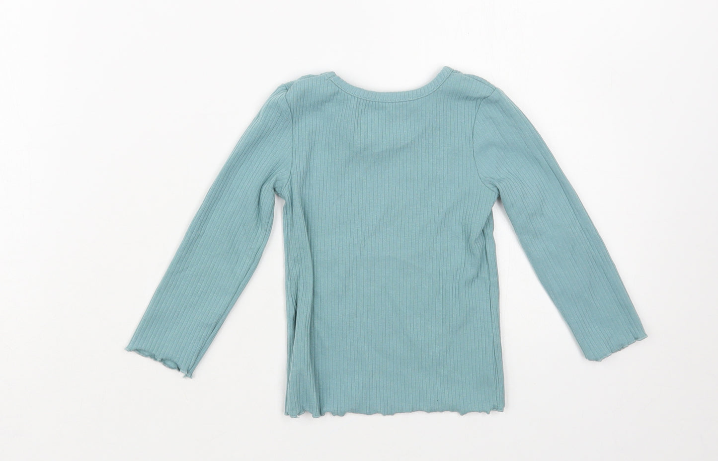Dunnes Stores Baby Green Cotton Basic T-Shirt Size 12 Months Crew Neck Pullover