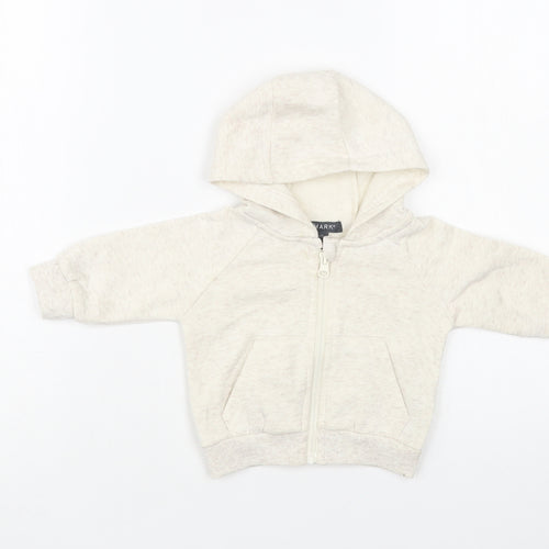 Primark Baby Beige Cotton Full Zip Jumper Size 0-3 Months Zip