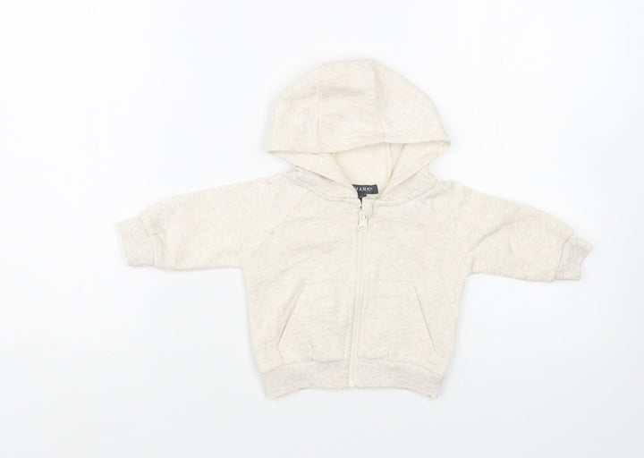 Primark Baby Beige Cotton Full Zip Jumper Size 0-3 Months Zip