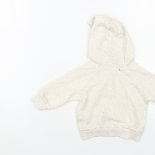 Primark Baby Beige Cotton Full Zip Jumper Size 0-3 Months Zip