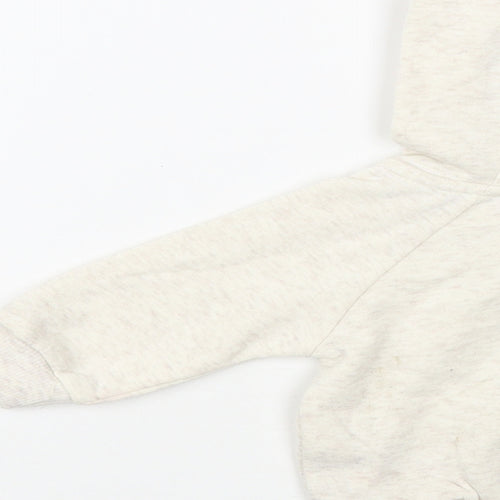 Primark Baby Beige Cotton Full Zip Jumper Size 0-3 Months Zip