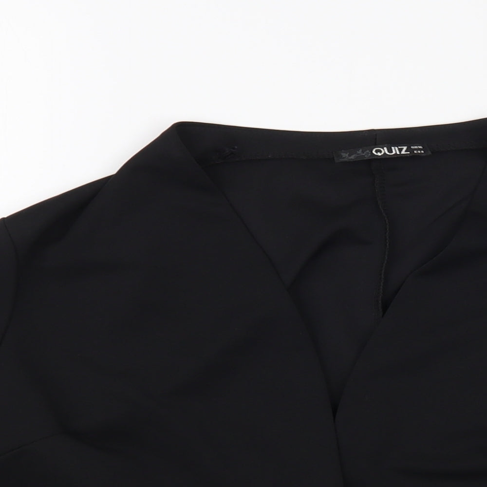Quiz Womens Black Jacket Blazer Size 16