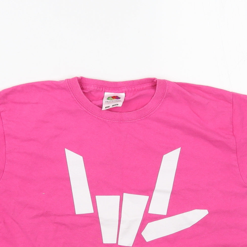 Frui Girls Pink Cotton Pullover T-Shirt Size 5-6 Years Crew Neck Pullover - Share the Love