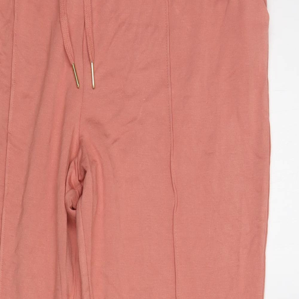 F&F Womens Pink Viscose Jogger Trousers Size 16 L29 in Regular Drawstring