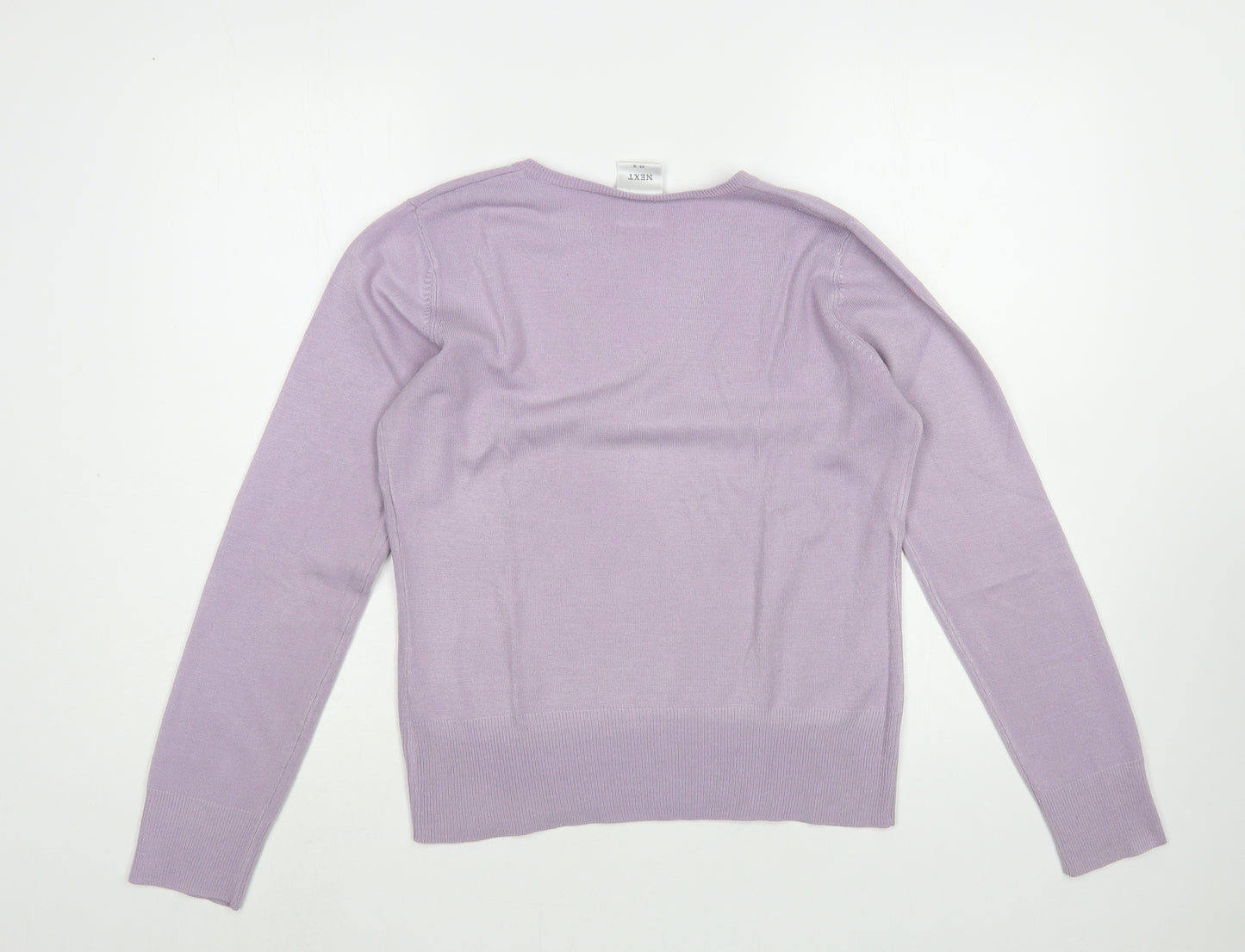 NEXT Womens Purple V-Neck Acrylic Pullover Jumper Size 12