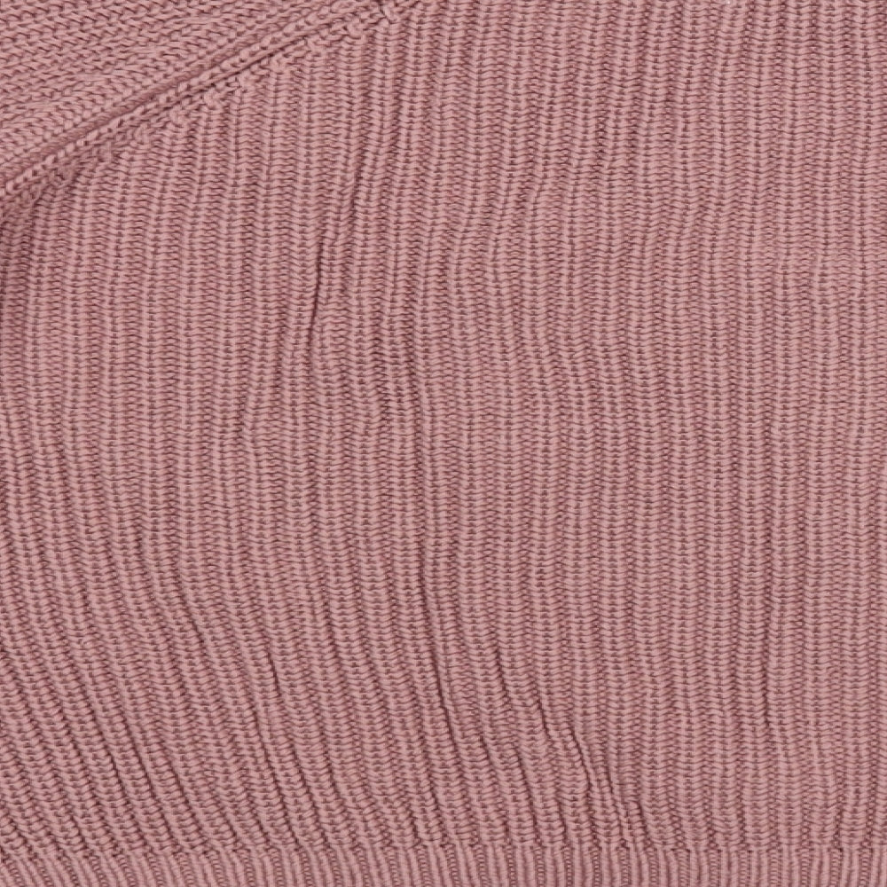 Sandwich Womens Pink Boat Neck Cotton Pullover Jumper Size S