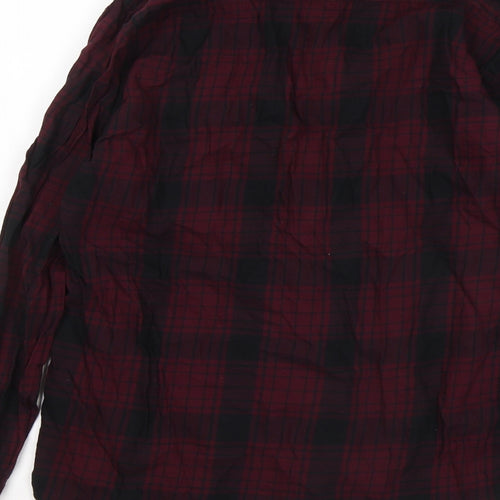 Red Herring Mens Purple Plaid Cotton Button-Up Size M Collared