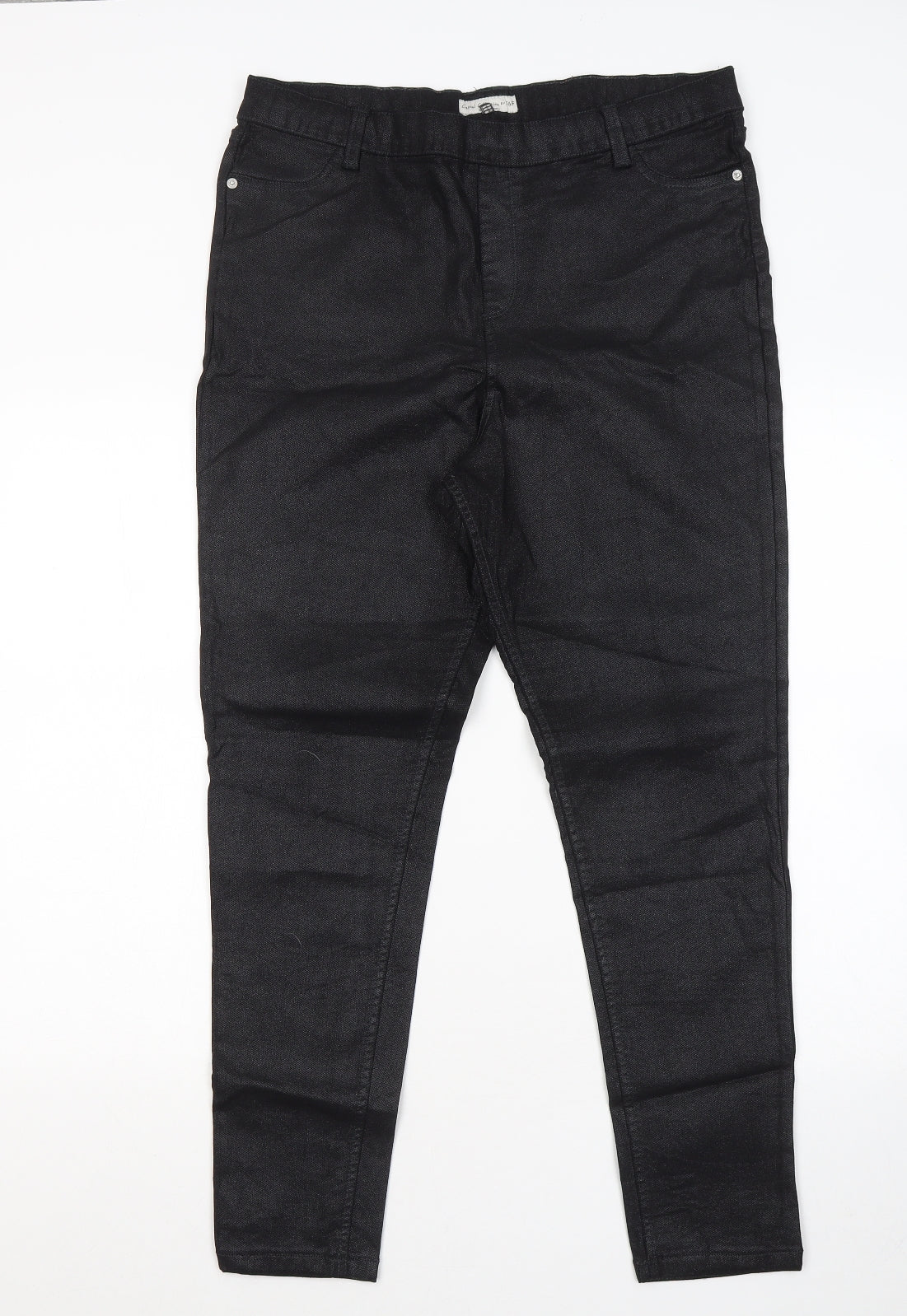 F&F Womens Black Viscose Jegging Trousers Size 18 L25 in Regular