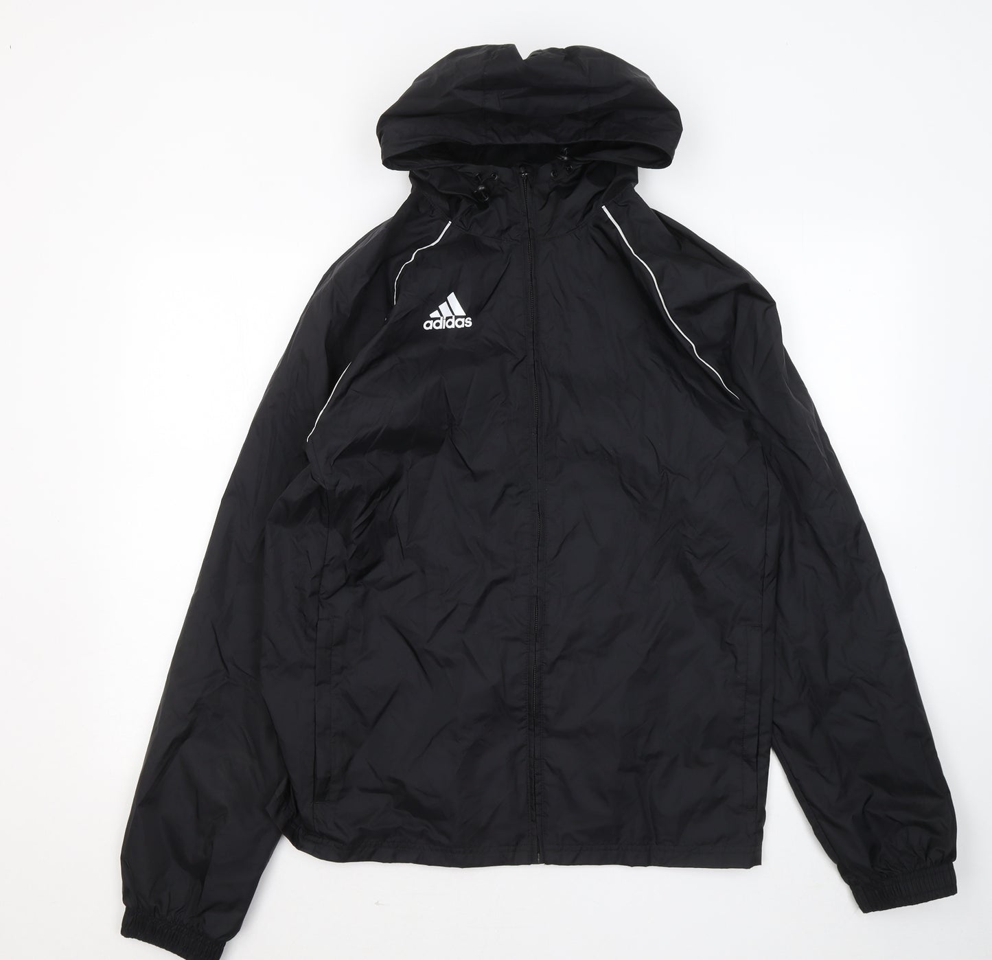 adidas Mens Black Rain Coat Coat Size S