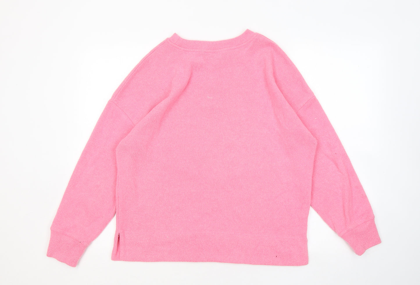 F&F Womens Pink Round Neck Polyester Pullover Jumper Size 12 - Star