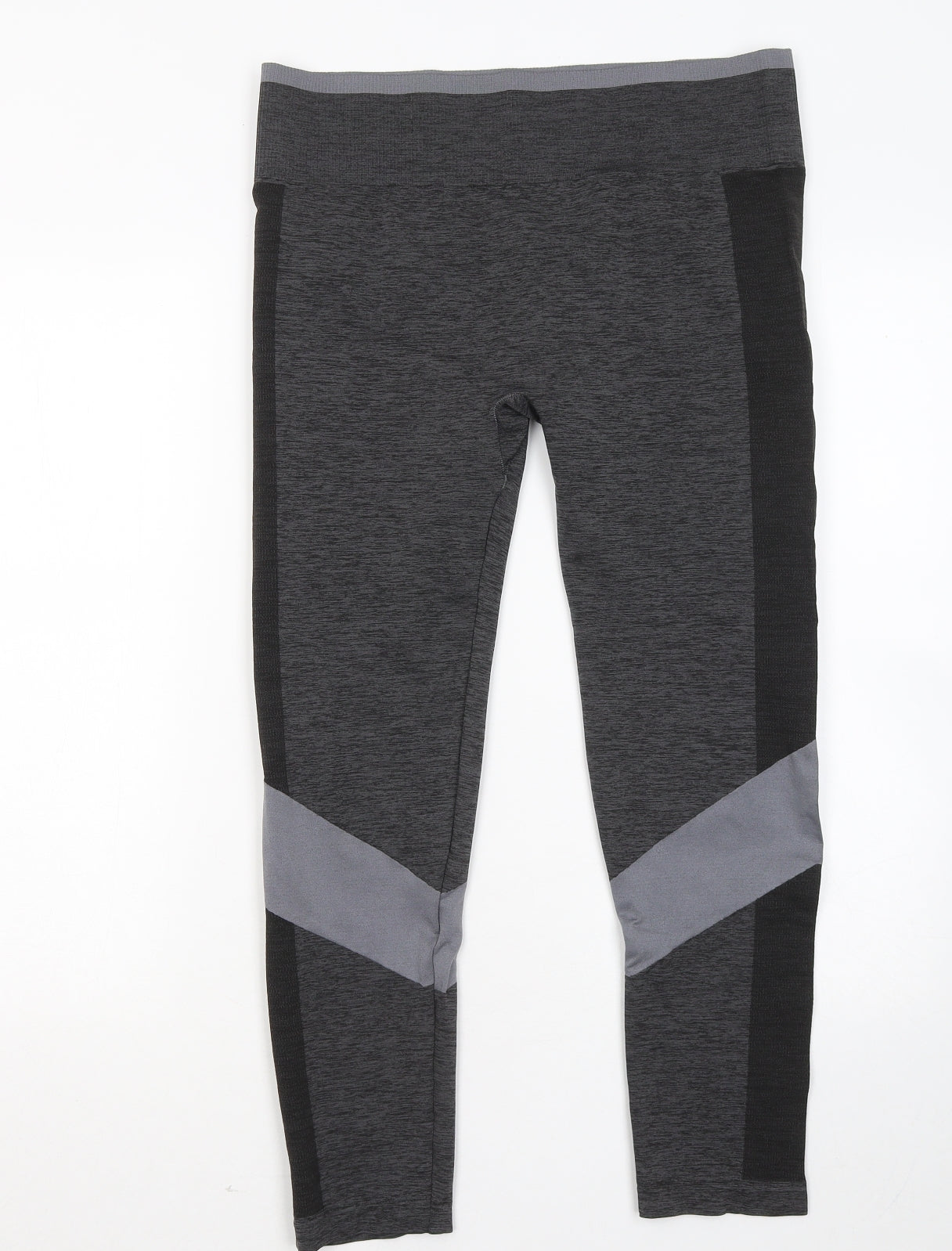 Dunnes Stores Womens Grey Polyester Compression Leggings Size L L25 in Regular