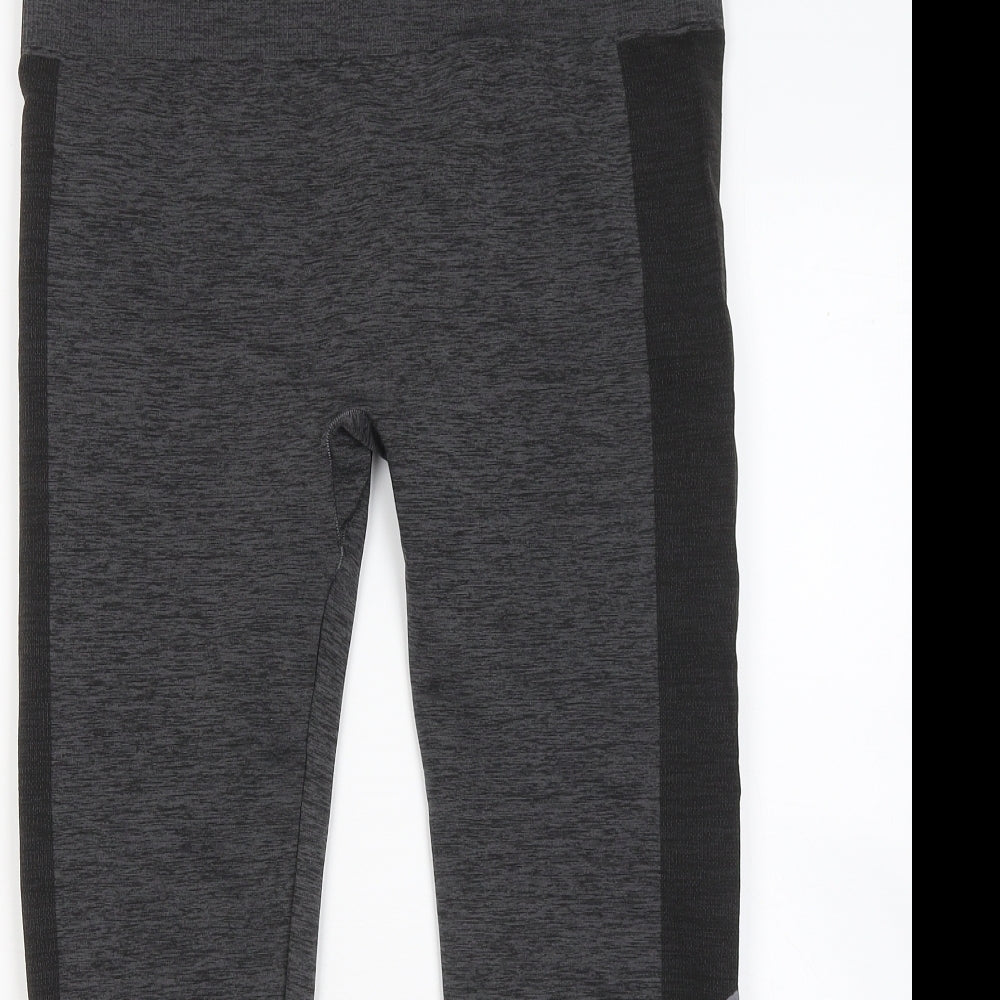 Dunnes Stores Womens Grey Polyester Compression Leggings Size L L25 in Regular
