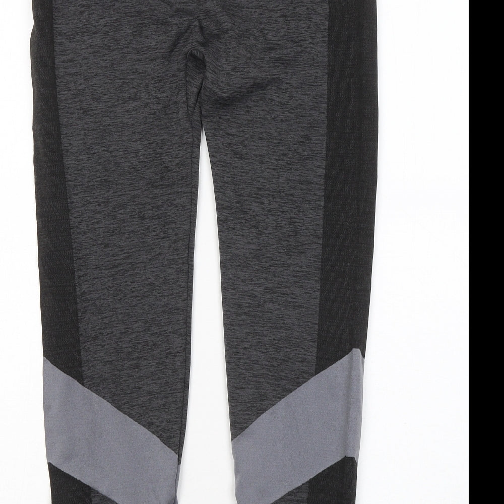 Dunnes Stores Womens Grey Polyester Compression Leggings Size L L25 in Regular