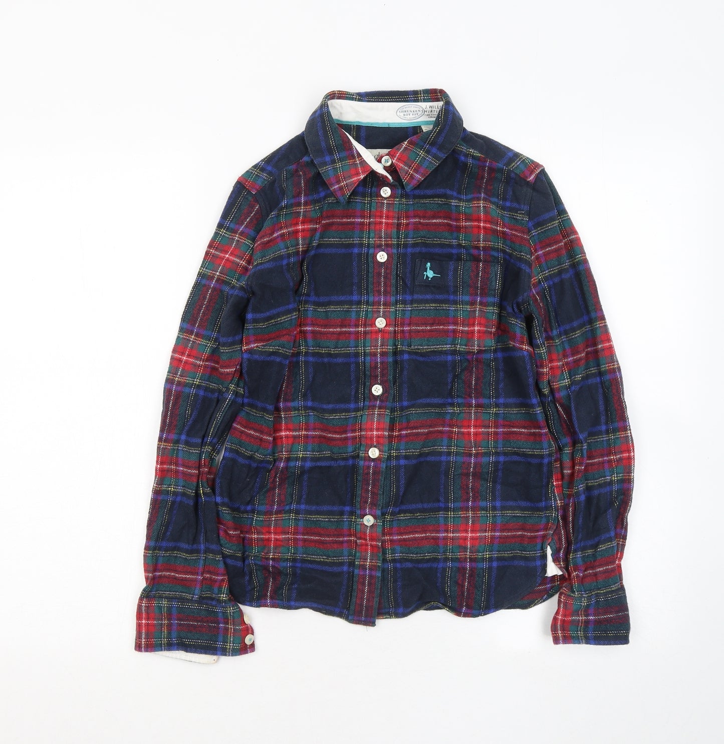 Jack Wills Womens Multicoloured Geometric Cotton Basic Button-Up Size 8 Collared