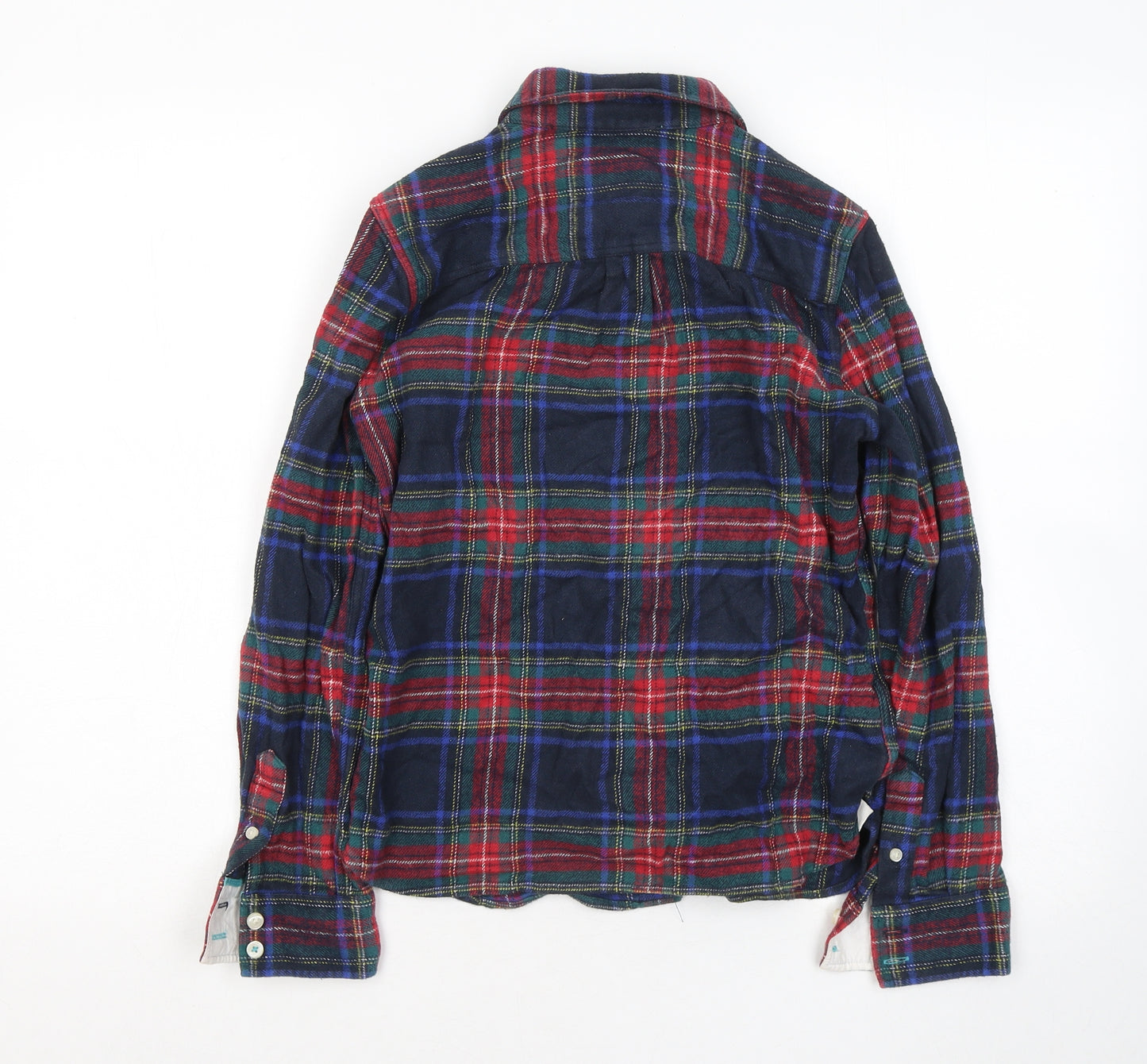 Jack Wills Womens Multicoloured Geometric Cotton Basic Button-Up Size 8 Collared