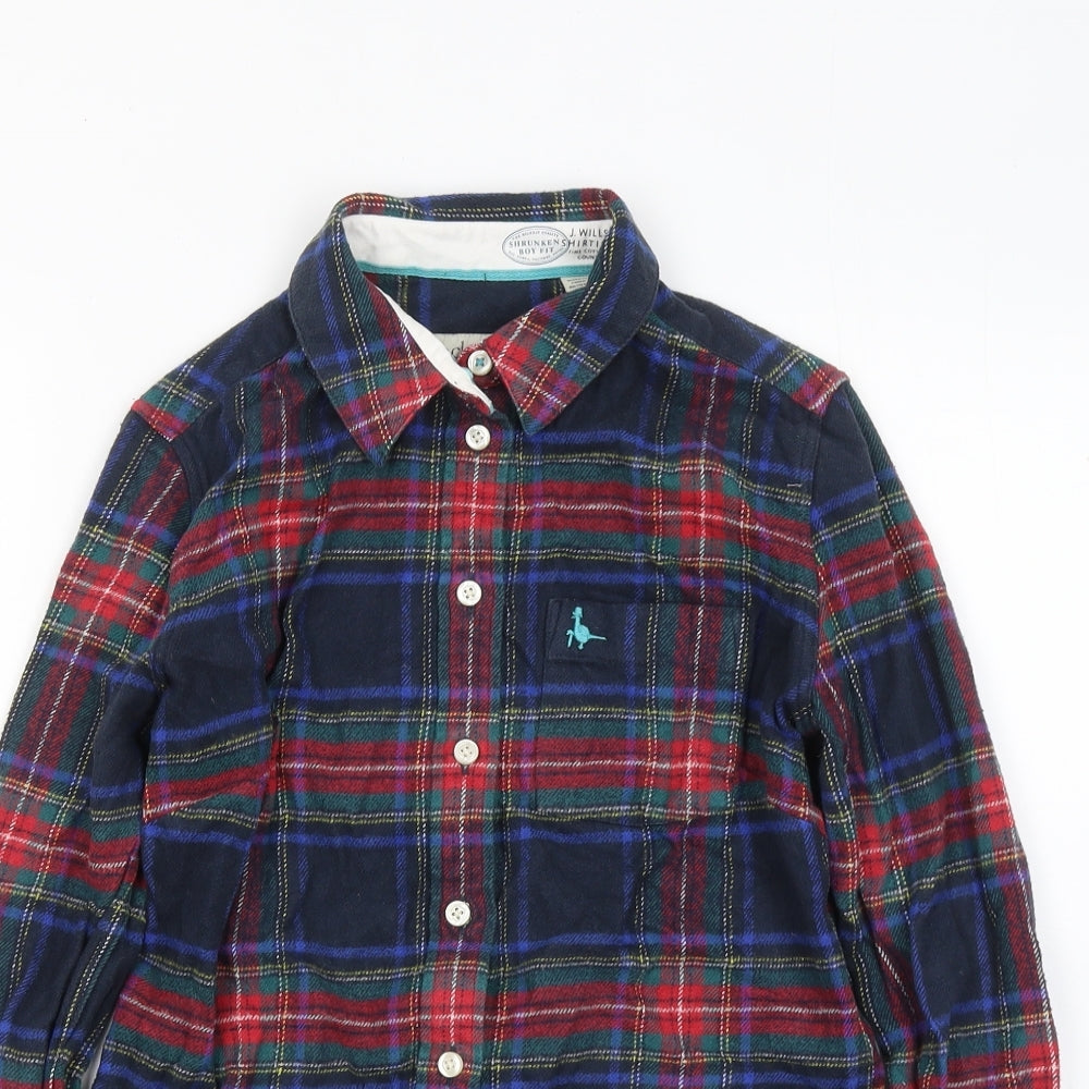 Jack Wills Womens Multicoloured Geometric Cotton Basic Button-Up Size 8 Collared