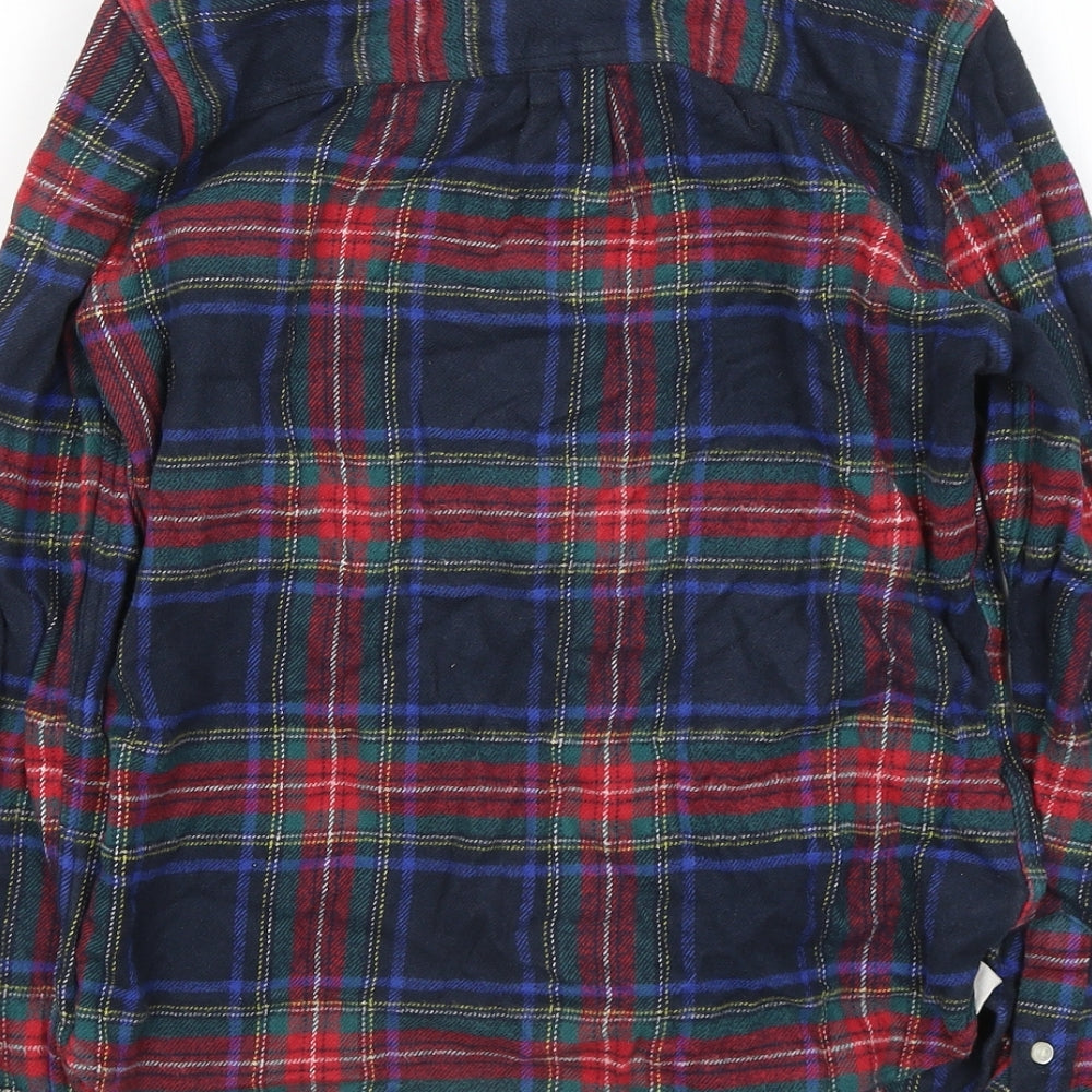 Jack Wills Womens Multicoloured Geometric Cotton Basic Button-Up Size 8 Collared