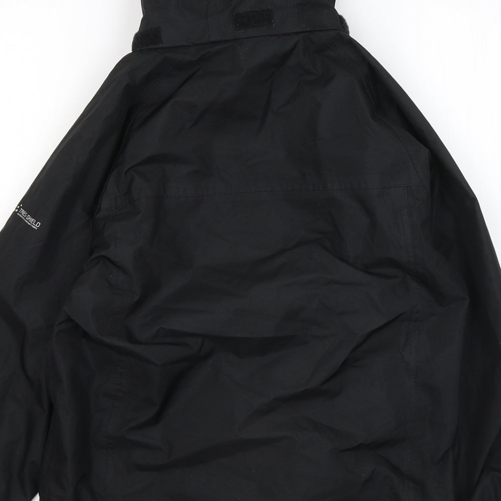 Trespass Boys Black Rain Coat Coat Size 7-8 Years