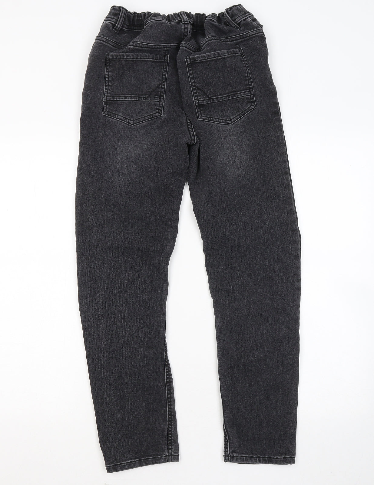 F&F Girls Black Cotton Straight Jeans Size 13 Years Regular