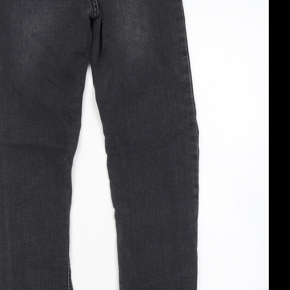 F&F Girls Black Cotton Straight Jeans Size 13 Years Regular