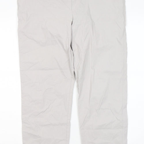 Gallery Womens Grey Viscose Trousers Size L L25 in Regular