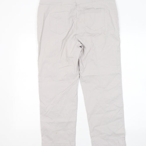 Gallery Womens Grey Viscose Trousers Size L L25 in Regular
