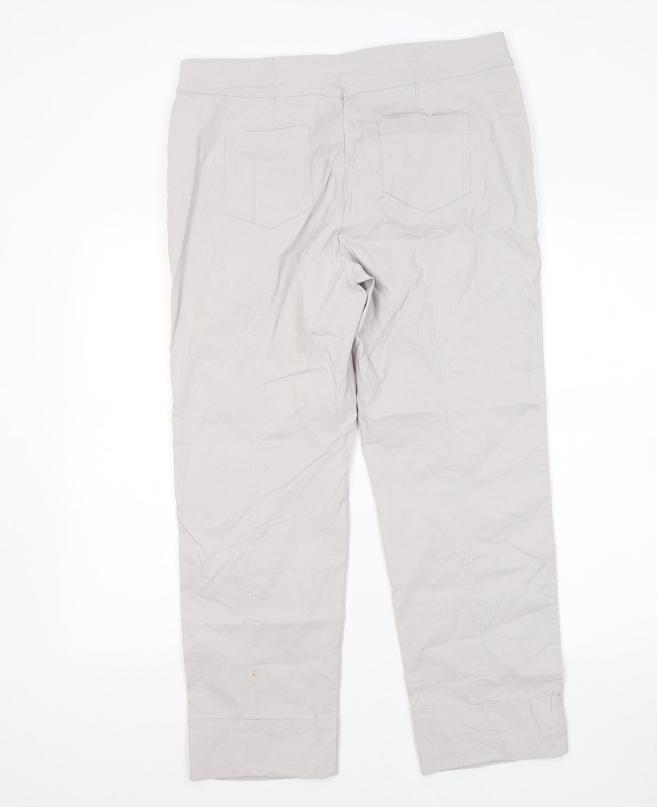 Gallery Womens Grey Viscose Trousers Size L L25 in Regular