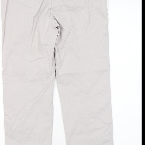 Gallery Womens Grey Viscose Trousers Size L L25 in Regular