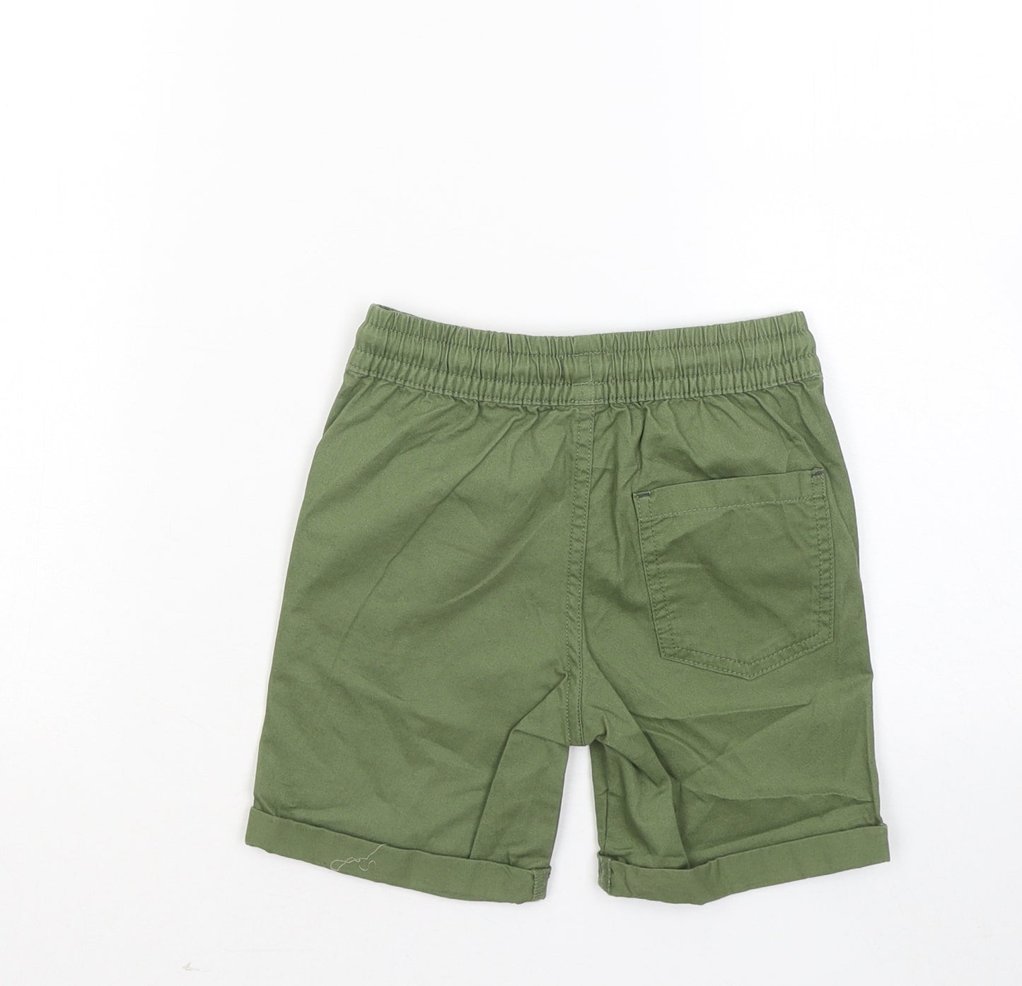 F&F Boys Green Cotton Chino Shorts Size 4-5 Years Regular