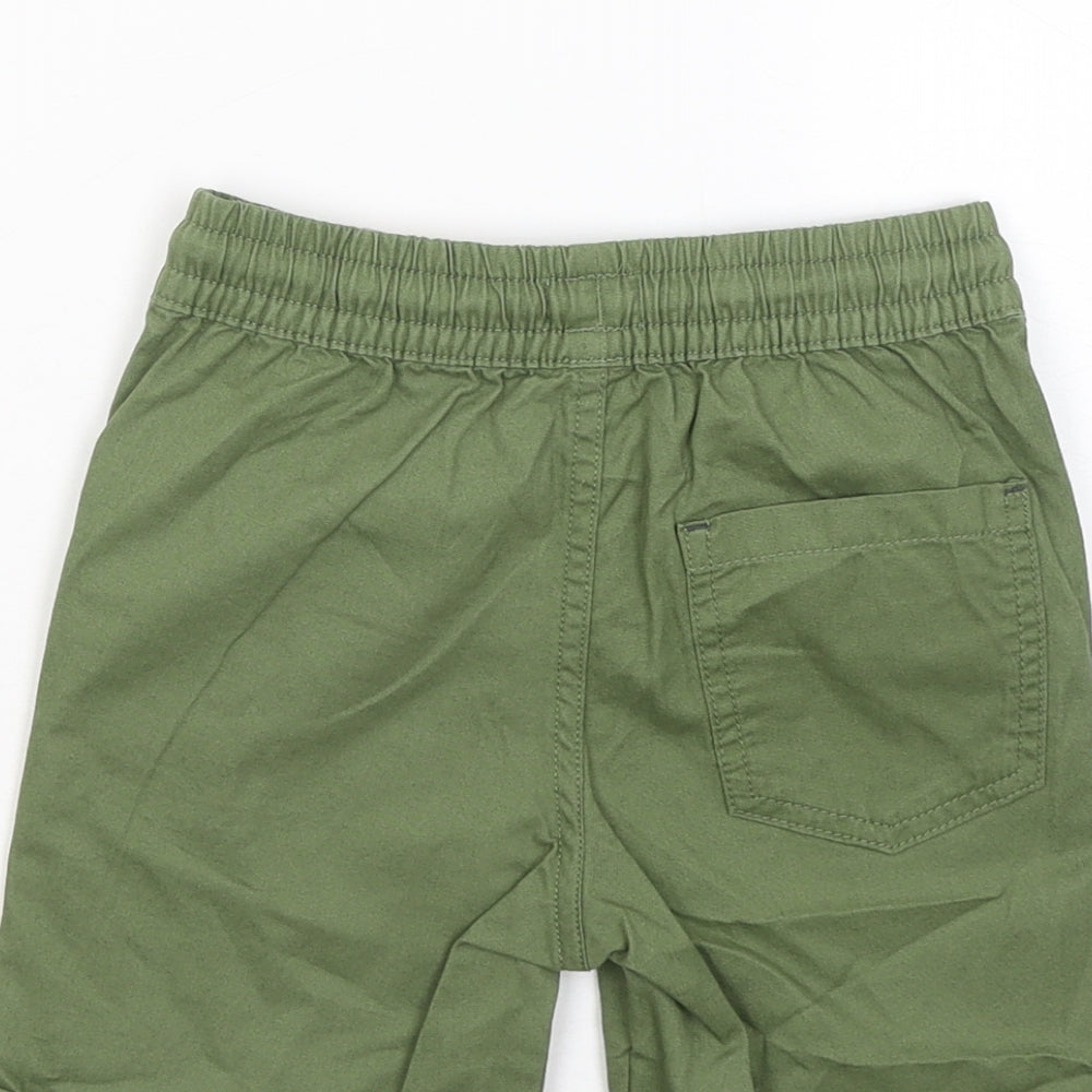 F&F Boys Green Cotton Chino Shorts Size 4-5 Years Regular