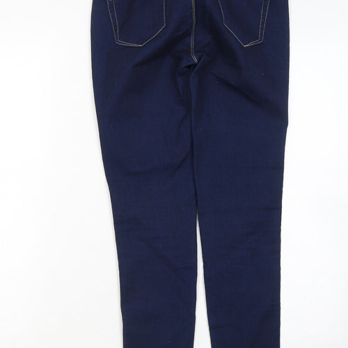 Denim & Co. Womens Blue Cotton Jegging Trousers Size 6 L27 in Regular