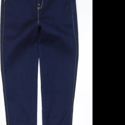 Denim & Co. Womens Blue Cotton Jegging Trousers Size 6 L27 in Regular