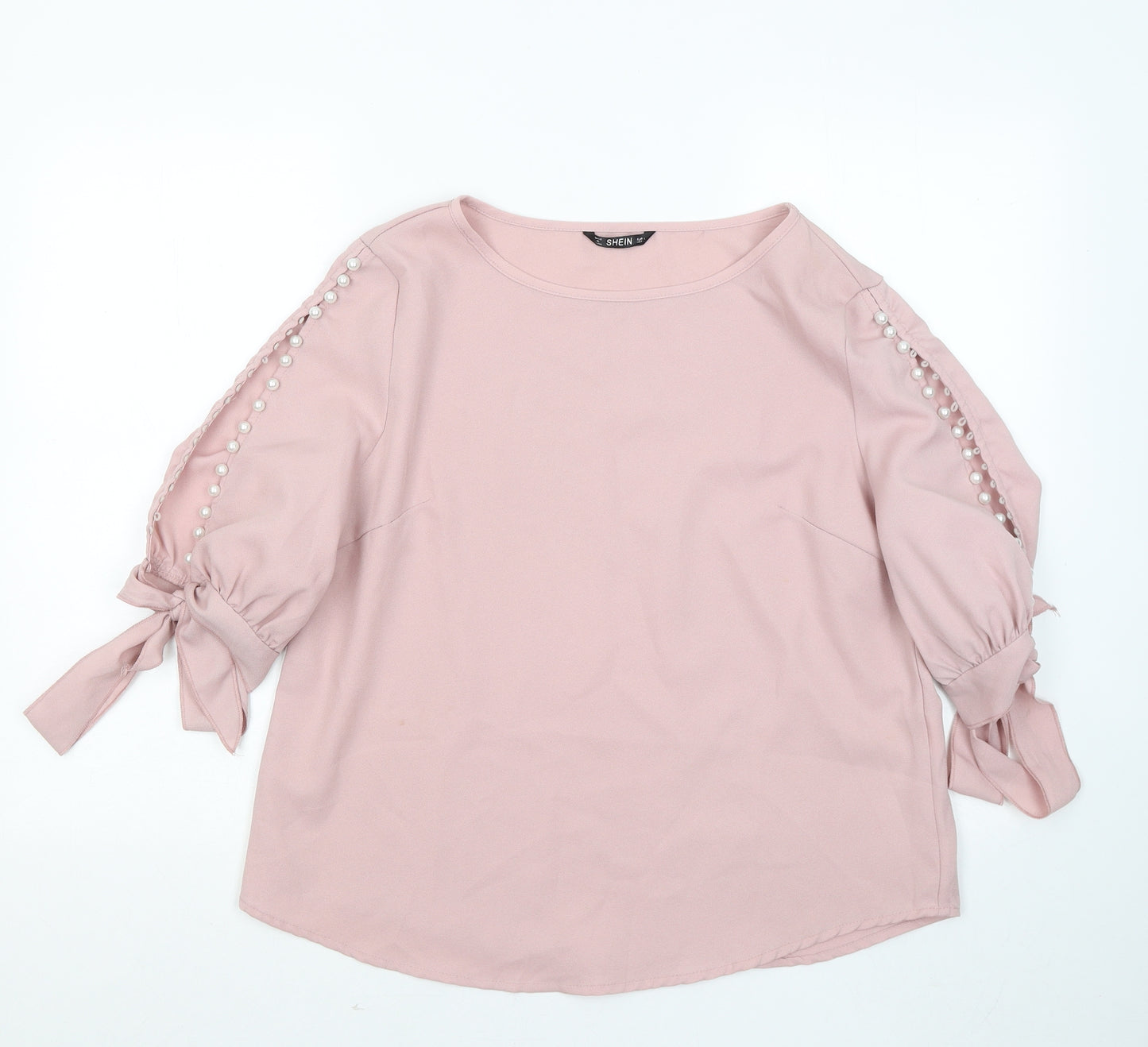 Dunnes Stores Womens Pink Round Neck Polyester Pullover Jumper Size L