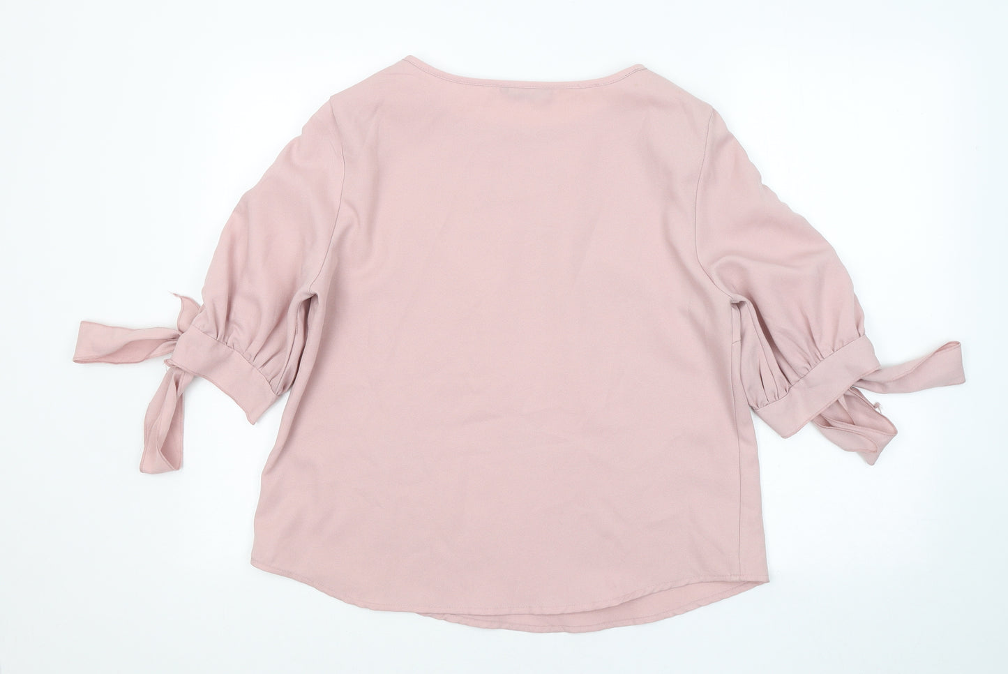 Dunnes Stores Womens Pink Round Neck Polyester Pullover Jumper Size L