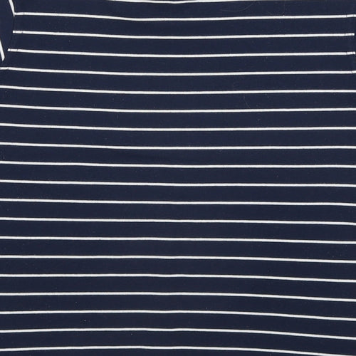 New Look Womens Blue Round Neck Striped Polyester Pullover Jumper Size 14