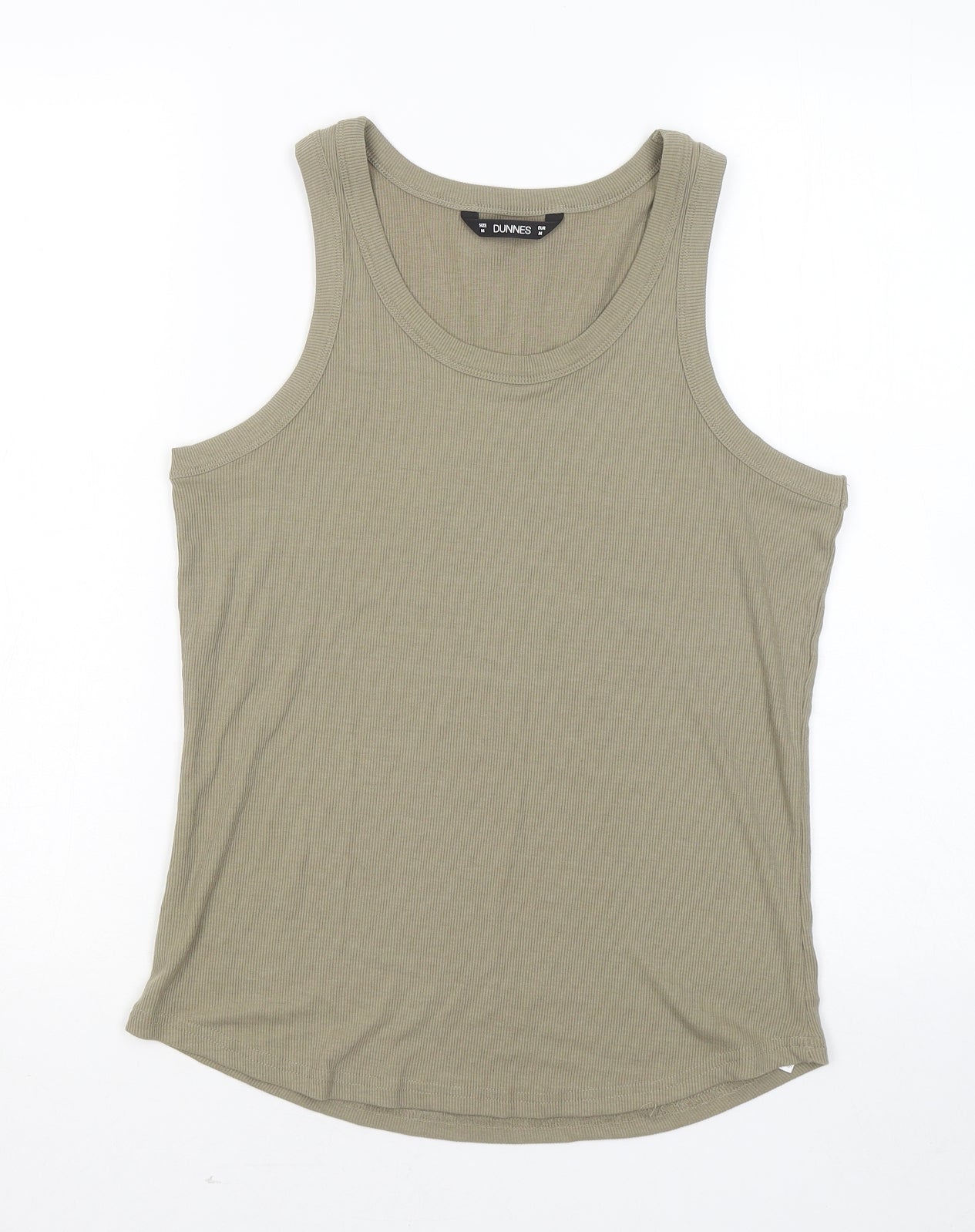 Dunnes Stores Womens Green Round Neck Polyester Vest Jumper Size M
