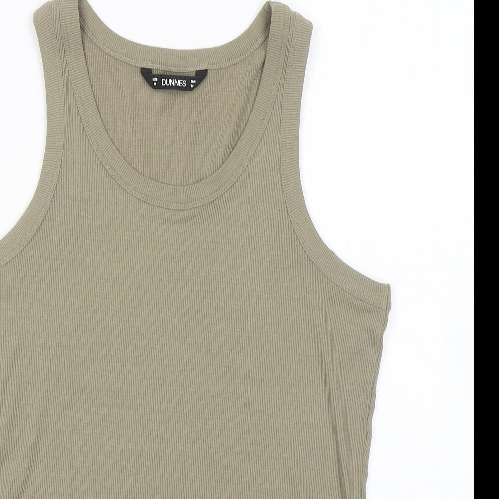 Dunnes Stores Womens Green Round Neck Polyester Vest Jumper Size M