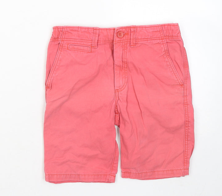 H&M Girls Pink Cotton Dungaree Shorts Shorts Size 6-7 Years Regular