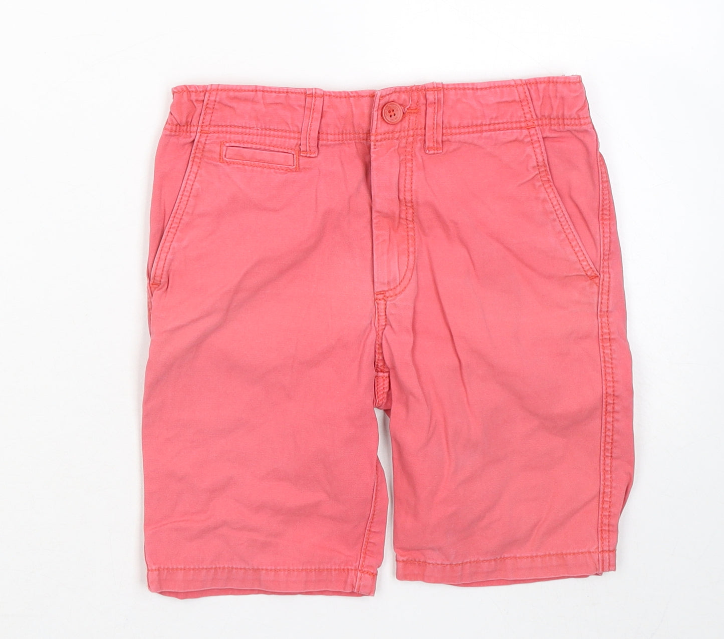 H&M Girls Pink Cotton Dungaree Shorts Shorts Size 6-7 Years Regular