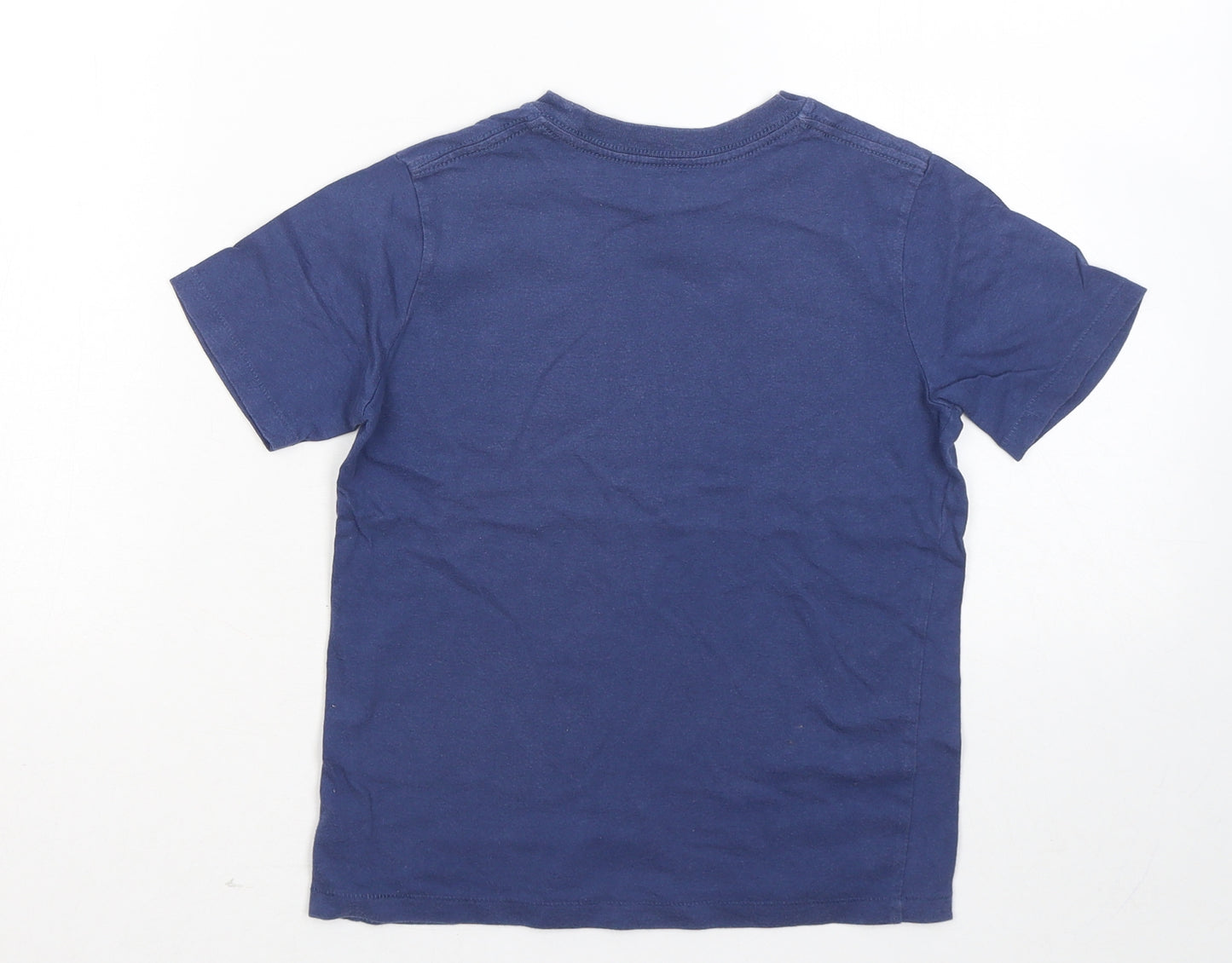 Gap Boys Blue Cotton Basic T-Shirt Size 5 Years Round Neck - Pirate Skeleton