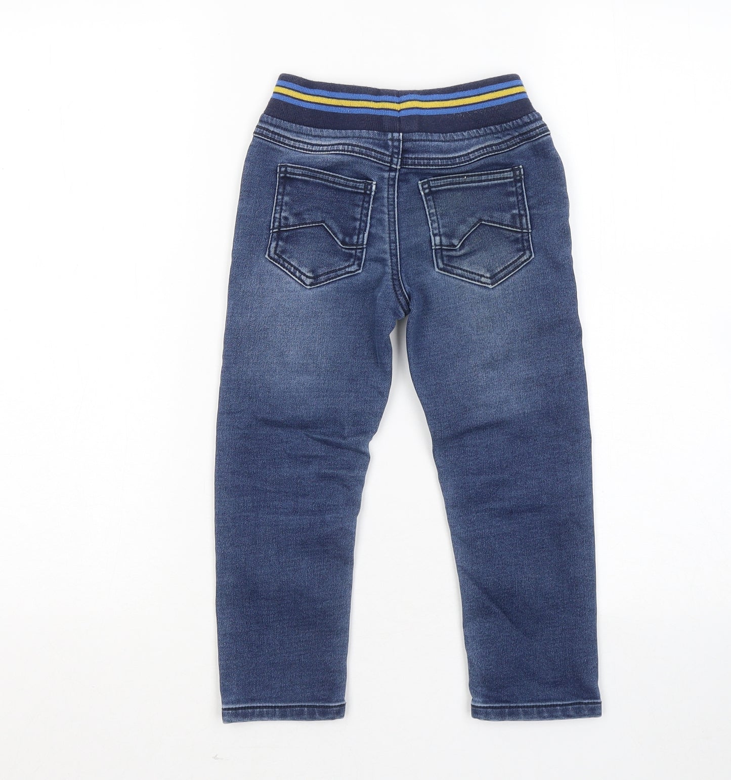 Dunnes Stores Boys Blue Cotton Straight Jeans Size 4 Years Regular