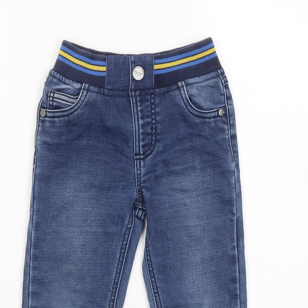 Dunnes Stores Boys Blue Cotton Straight Jeans Size 4 Years Regular