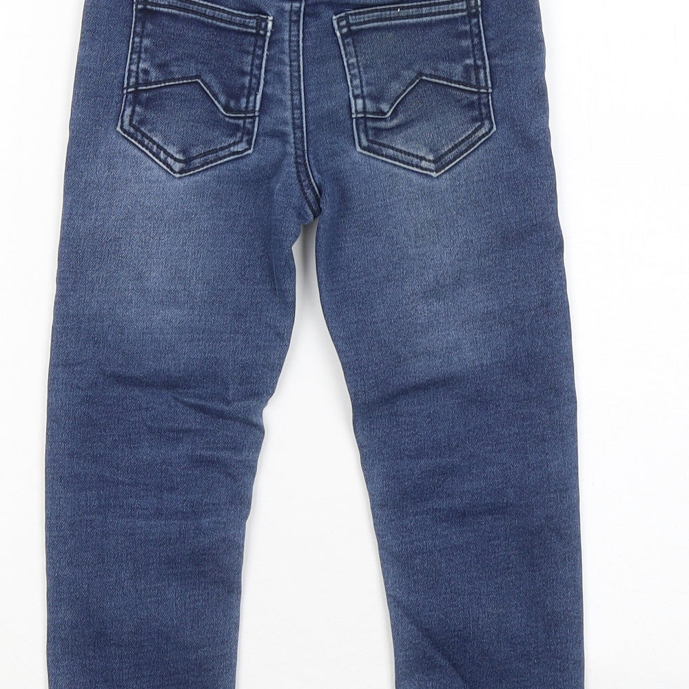 Dunnes Stores Boys Blue Cotton Straight Jeans Size 4 Years Regular