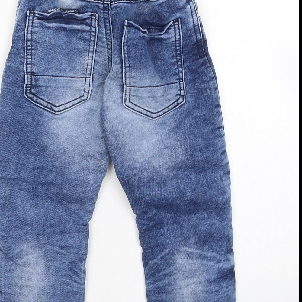 F&F Boys Blue Cotton Straight Jeans Size 3-4 Years Regular