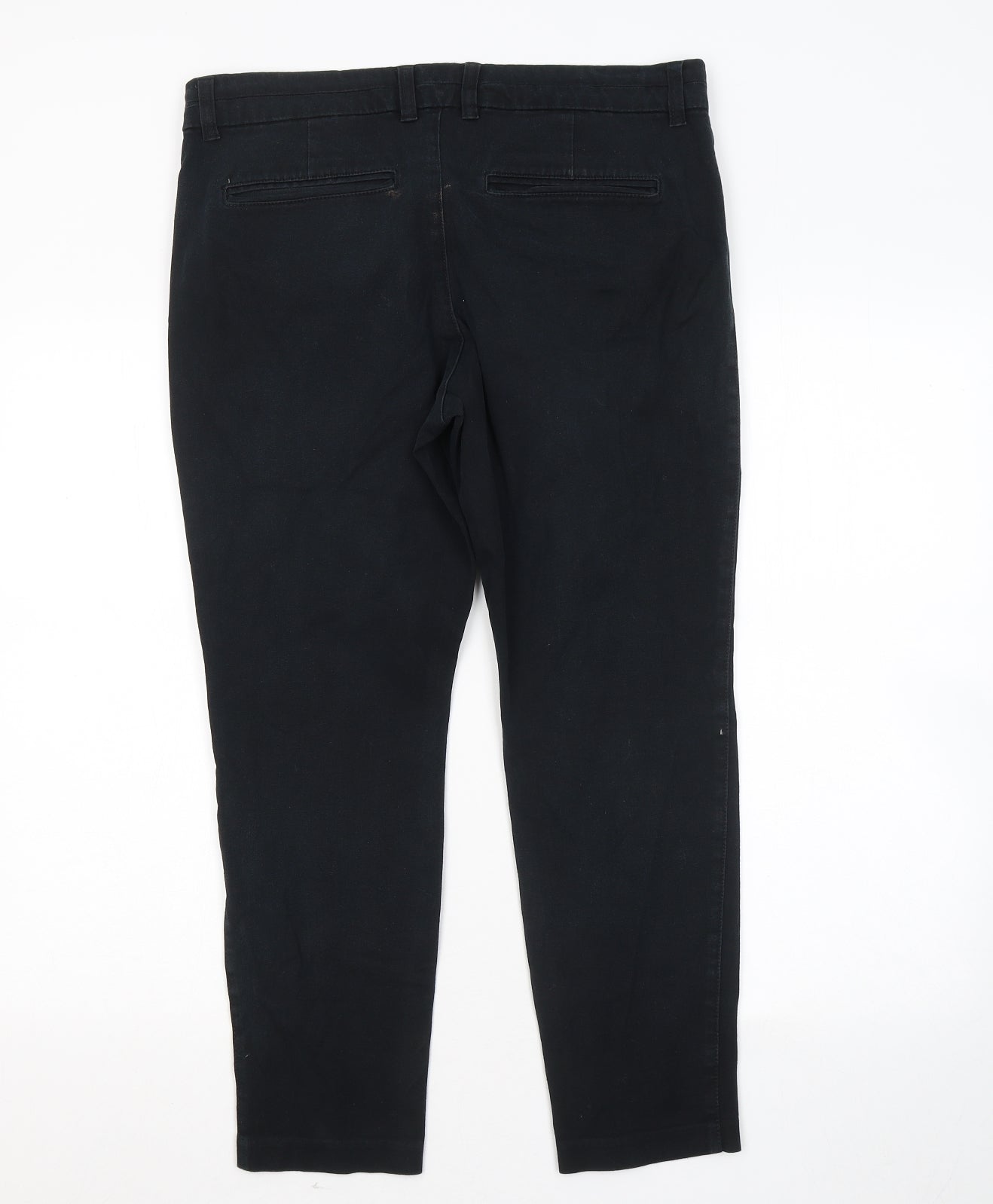 Gap Womens Black Cotton Chino Trousers Size 12 L24 in Regular