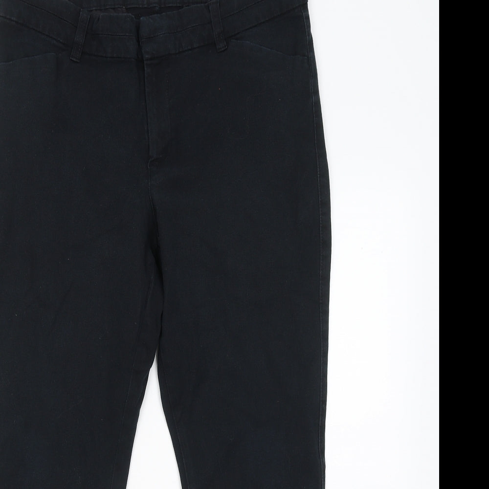 Gap Womens Black Cotton Chino Trousers Size 12 L24 in Regular